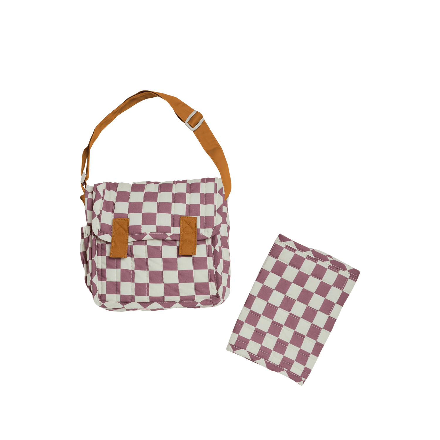 OLLI ELLA | CARRIE CONVERTIBLE CHANGING SET - PLUM CHECK by OLLI ELLA - The Playful Collective