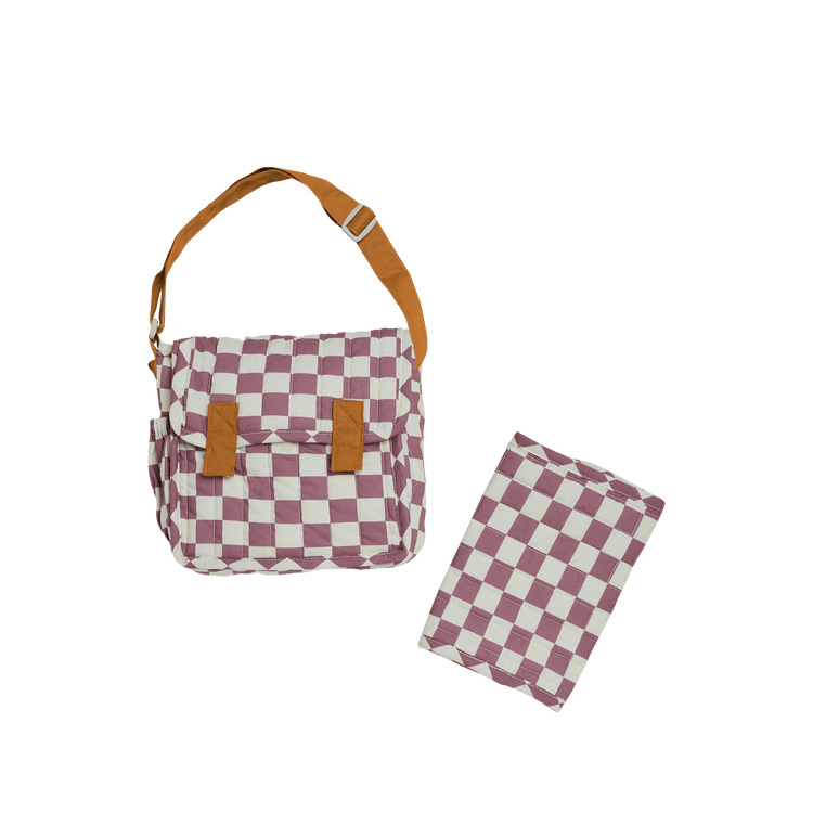 OLLI ELLA | CARRIE CONVERTIBLE CHANGING SET - PLUM CHECK by OLLI ELLA - The Playful Collective