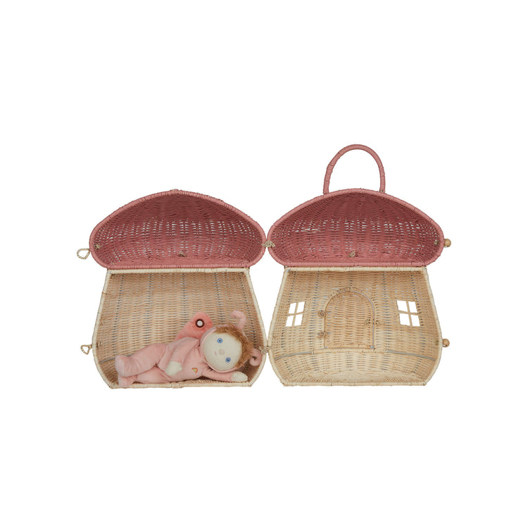 OLLI ELLA | RATTAN MUSHROOM DOLL HOUSE - MUSK *PRE - ORDER* by OLLI ELLA - The Playful Collective