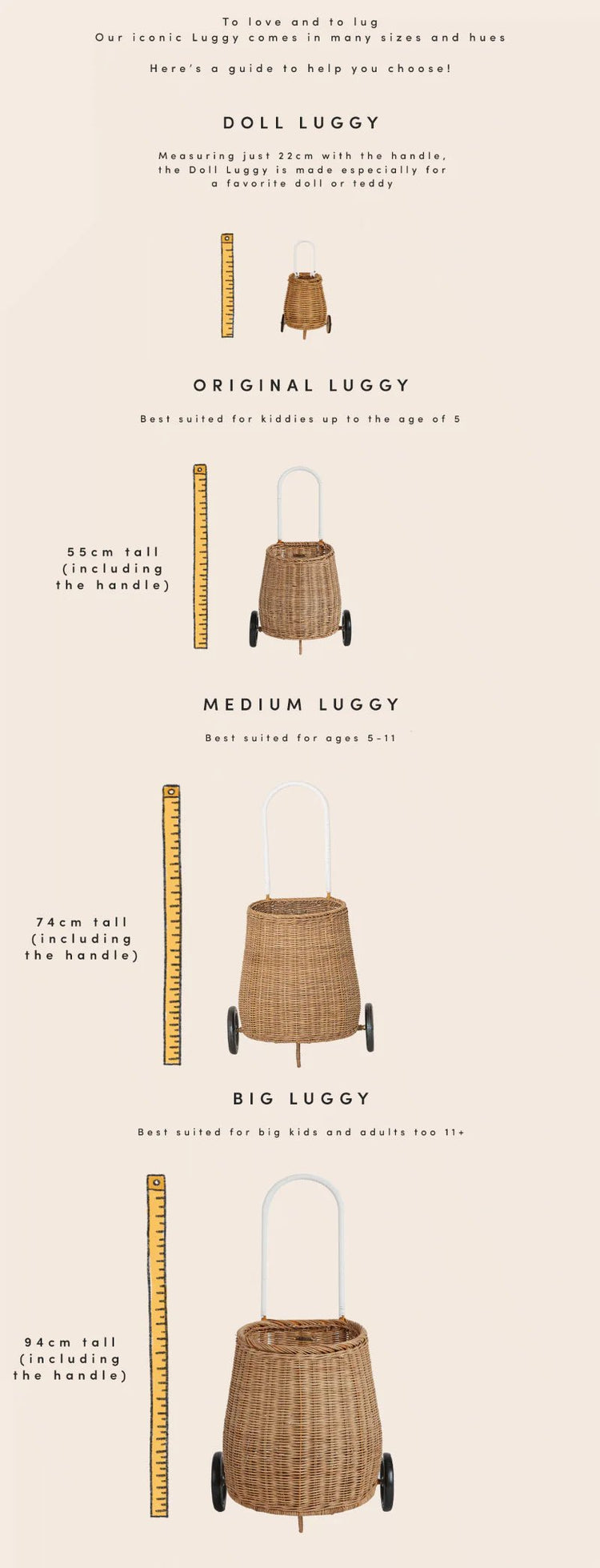 OLLI ELLA | RATTAN ORIGINAL LUGGY - STRAW by OLLI ELLA - The Playful Collective