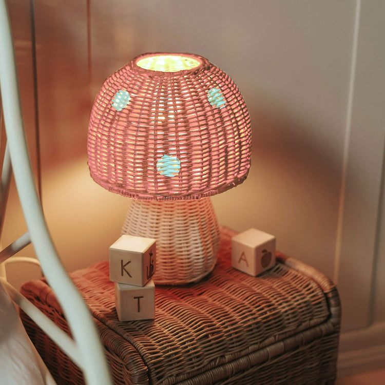 OLLI ELLA | RATTAN TOADSTOOL LAMP - MUSK *PRE - ORDER* by OLLI ELLA - The Playful Collective