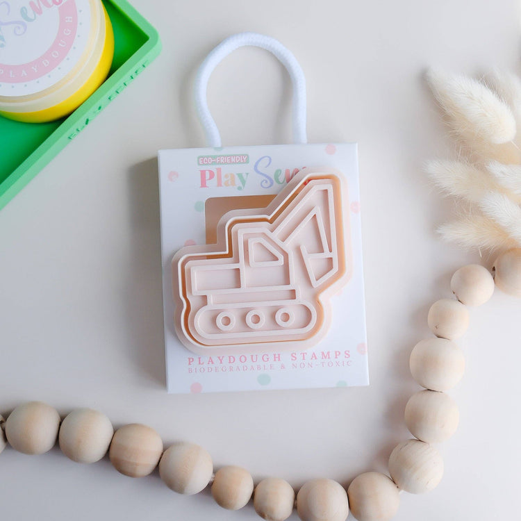 PLAY SENSE | ECO PLAYDOUGH STAMP - EXCAVATOR by PLAY SENSE - The Playful Collective