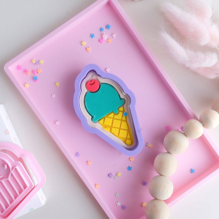 PLAY SENSE | ECO PLAYDOUGH STAMP - ICE CREAM TWO by PLAY SENSE - The Playful Collective