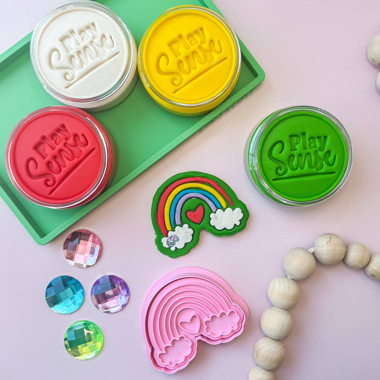 PLAY SENSE | ECO PLAYDOUGH STAMP - RAINBOWS ONE by PLAY SENSE - The Playful Collective