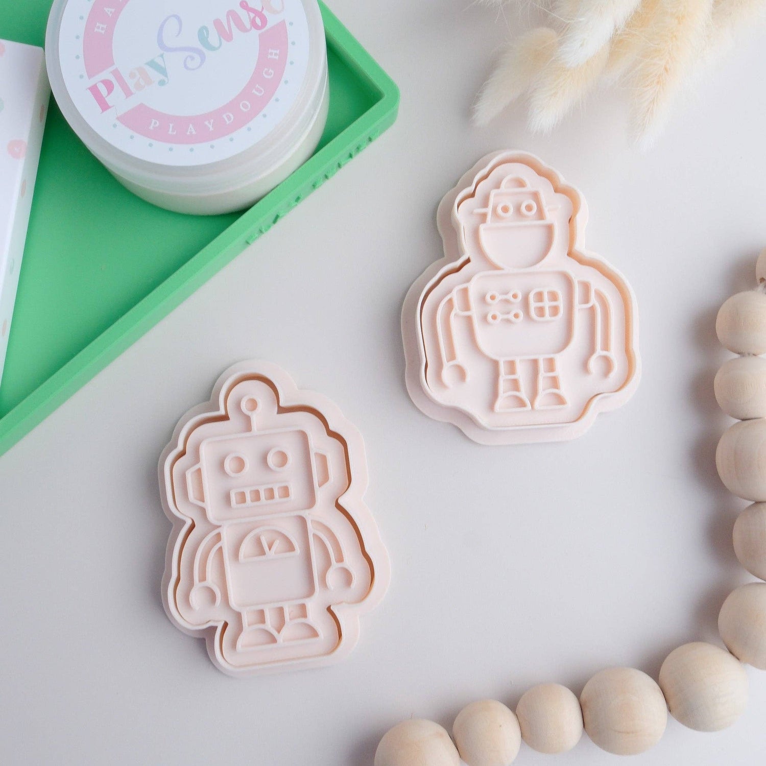 PLAY SENSE | ECO PLAYDOUGH STAMP - ROBOT ONE by PLAY SENSE - The Playful Collective