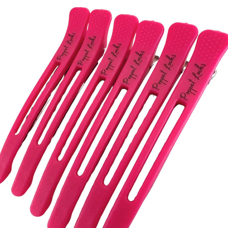 POPPET LOCKS | METAL SECTIONING CLIPS 6 PACK - DARK PINK by POPPET LOCKS - The Playful Collective