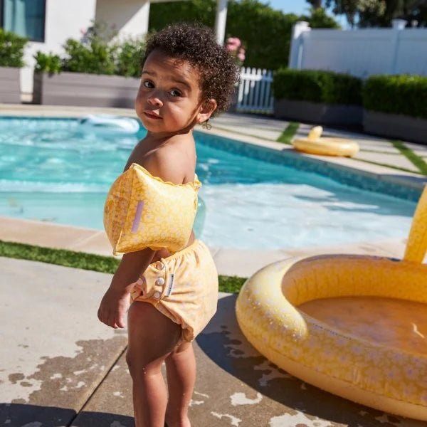 SWIM ESSENTIALS | INFLATABLE ARMBANDS - FLORISH YELLOW (0 - 2Y) by SWIM ESSENTIALS - The Playful Collective