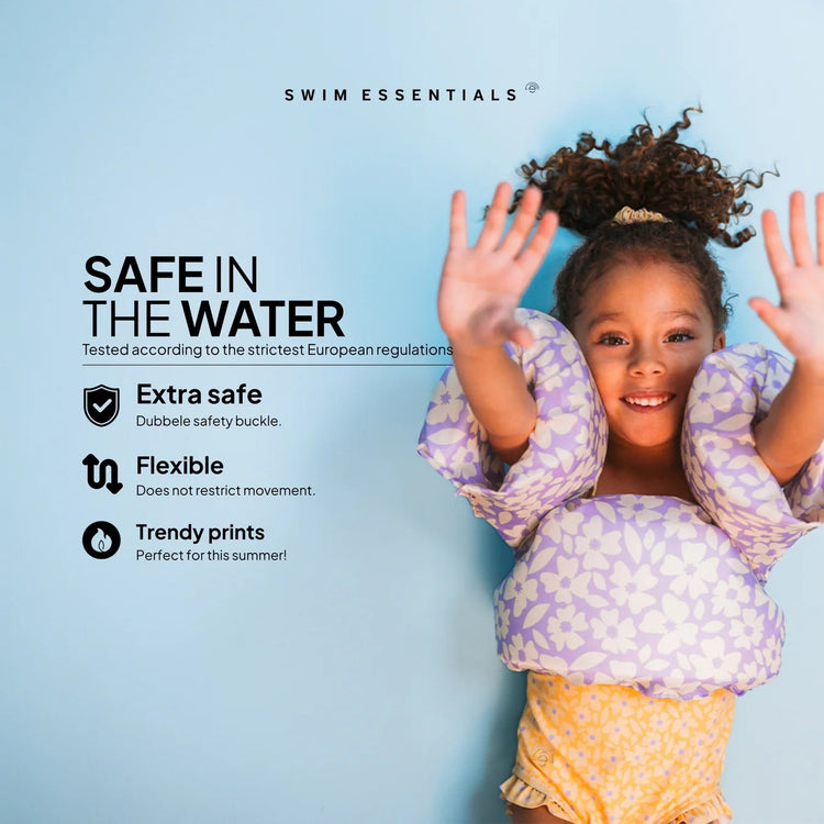 SWIM ESSENTIALS | PUDDLE JUMPER SWIM VEST - FLORISH PURPLE (2 - 6Y) by SWIM ESSENTIALS - The Playful Collective