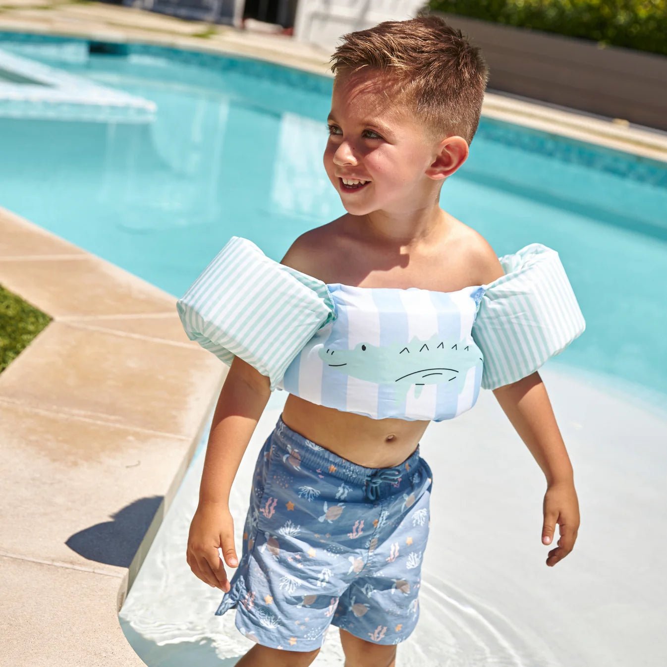 SWIM ESSENTIALS | PUDDLE JUMPER SWIM VEST - GREEN CROCODILE (2 - 6Y) by SWIM ESSENTIALS - The Playful Collective