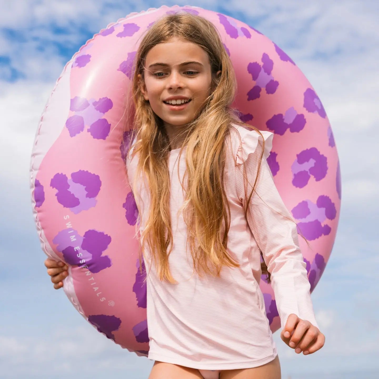 SWIM ESSENTIALS | SWIM RING - PINK LEOPARD DONUT (90CM) by SWIM ESSENTIALS - The Playful Collective