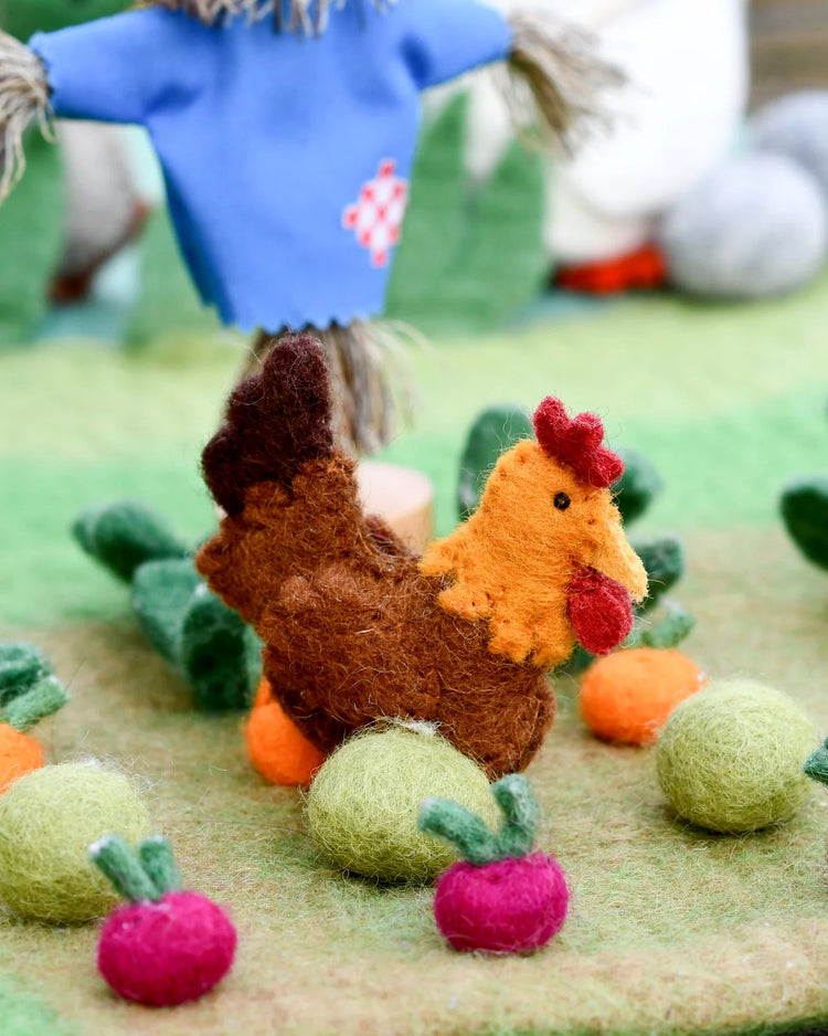 TARA TREASURES | FELT CHICKEN FARM ANIMAL TOY by TARA TREASURES - The Playful Collective
