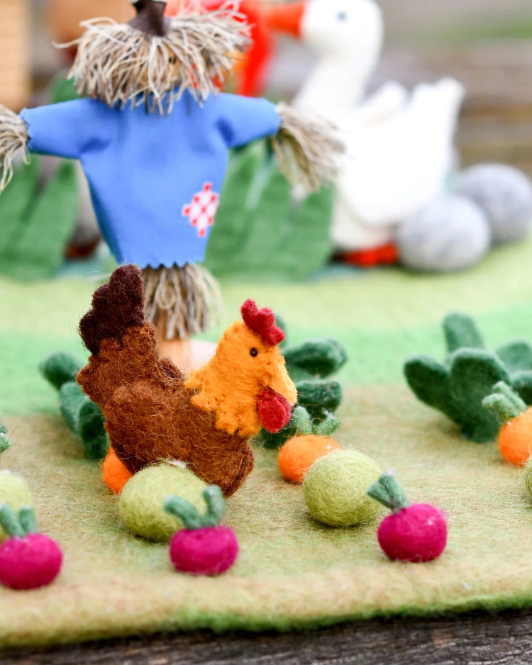 TARA TREASURES | FELT CHICKEN FARM ANIMAL TOY by TARA TREASURES - The Playful Collective