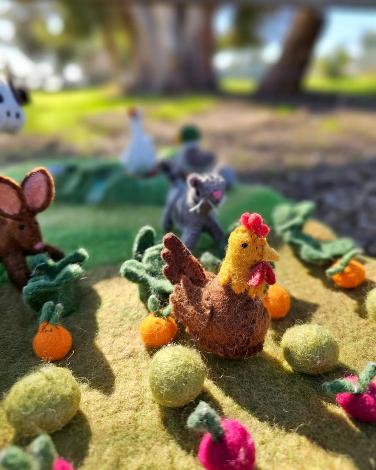 TARA TREASURES | FELT CHICKEN FARM ANIMAL TOY by TARA TREASURES - The Playful Collective