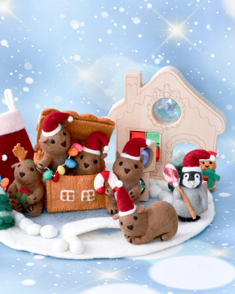 TARA TREASURES | FELT CHRISTMAS WOMBAT TOY by TARA TREASURES - The Playful Collective