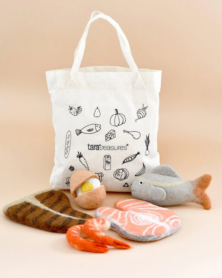TARA TREASURES | FELT FOOD GROUPS PRETEND PLAY FOOD SET - PROTEIN *PRE-ORDER* by TARA TREASURES - The Playful Collective