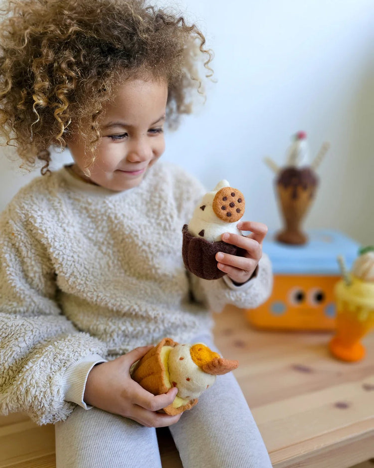 TARA TREASURES | FELT GIANT CUPCAKE - COOKIES AND CREAM by TARA TREASURES - The Playful Collective