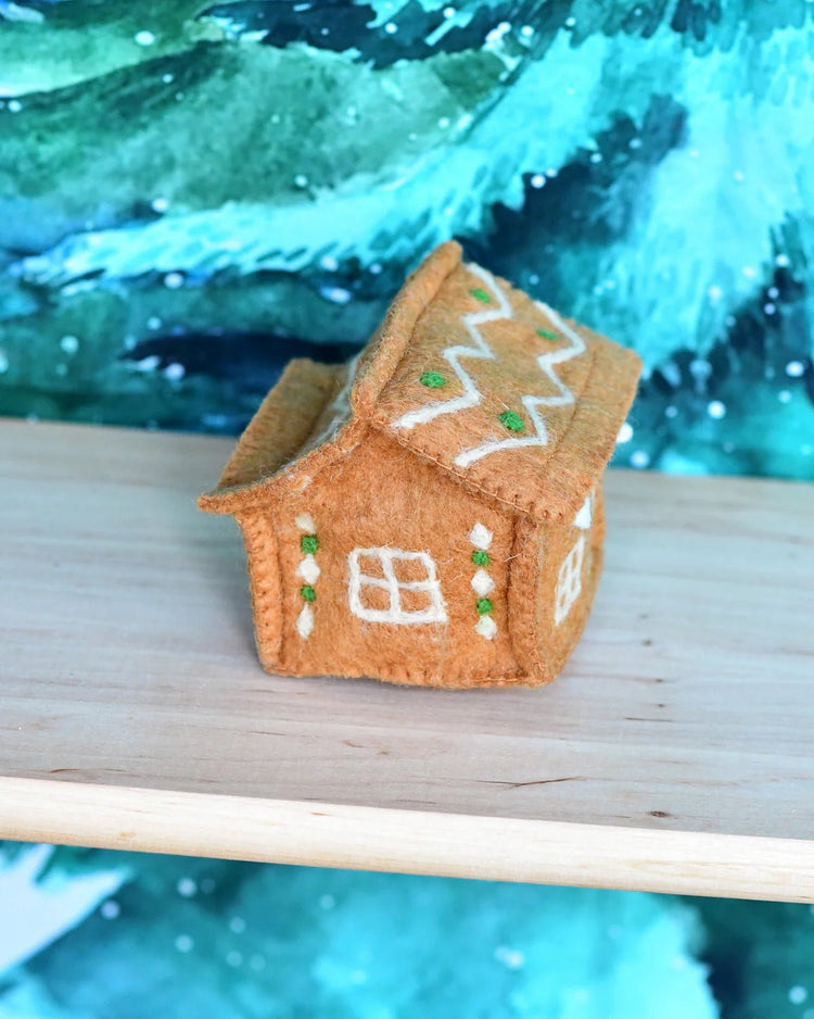 TARA TREASURES | FELT GINGERBREAD HOUSE - GREEN DOOR by TARA TREASURES - The Playful Collective