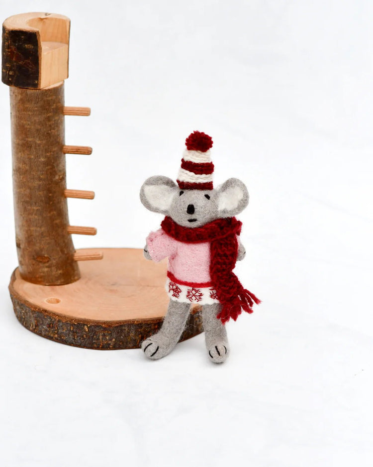 TARA TREASURES | FELT KOALA WITH PINK SWEATER by TARA TREASURES - The Playful Collective