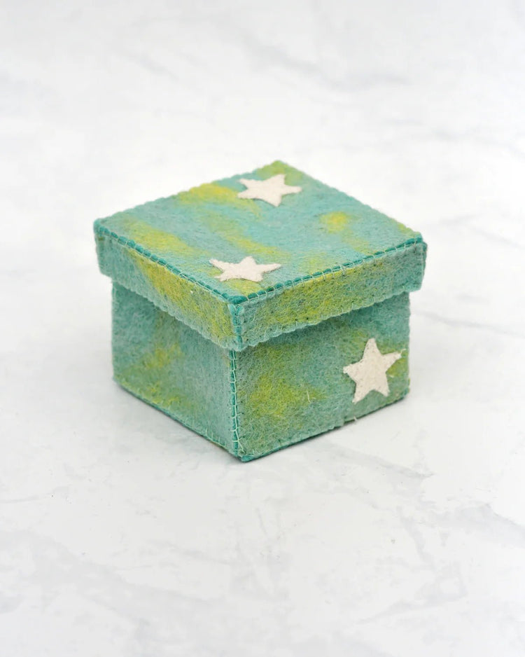 TARA TREASURES | FELT MINT BLUE MAGIC BOX WITH SMALL PARTS by TARA TREASURES - The Playful Collective