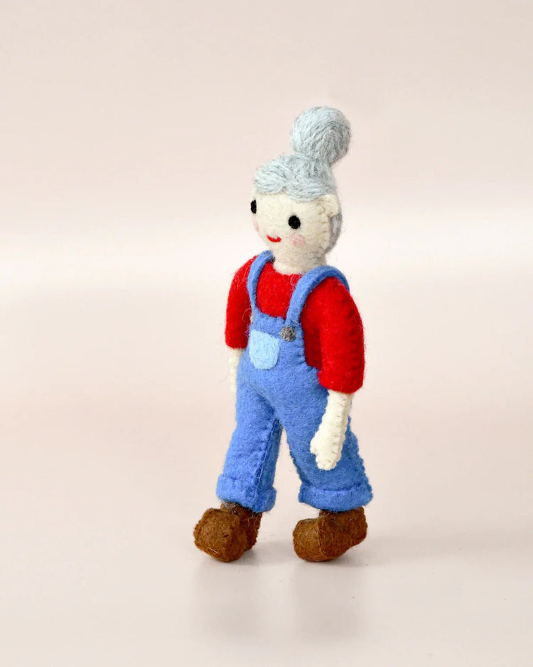TARA TREASURES | FELT OLD MACDONALD FEMALE FARMER TOY - LITTLE WOOLLY VISION X TARA TREASURES by TARA TREASURES - The Playful Collective