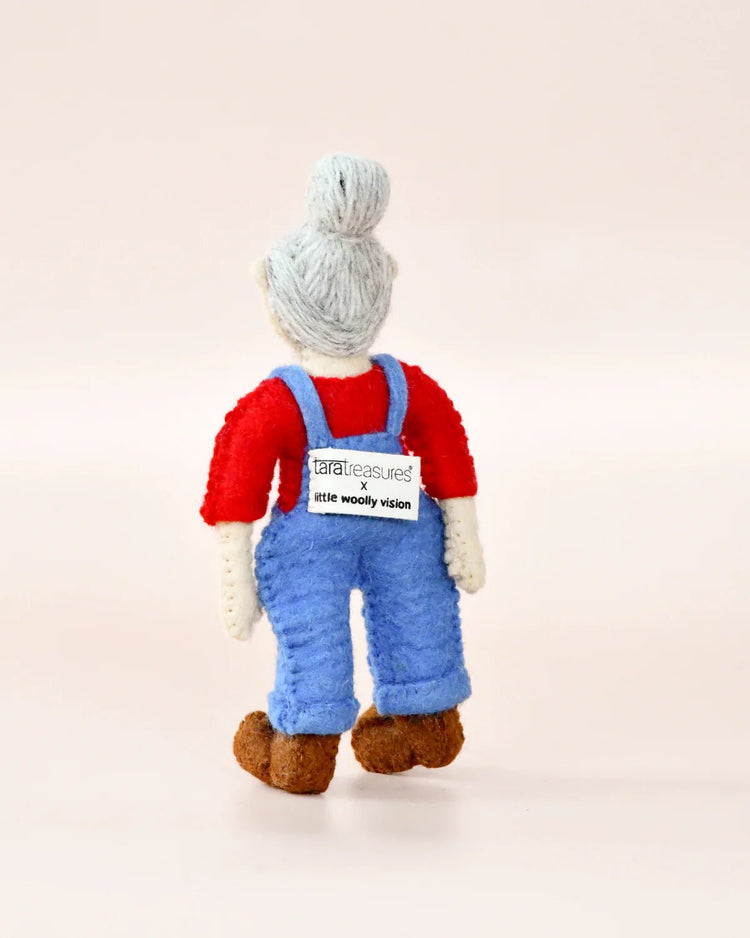 TARA TREASURES | FELT OLD MACDONALD FEMALE FARMER TOY - LITTLE WOOLLY VISION X TARA TREASURES by TARA TREASURES - The Playful Collective