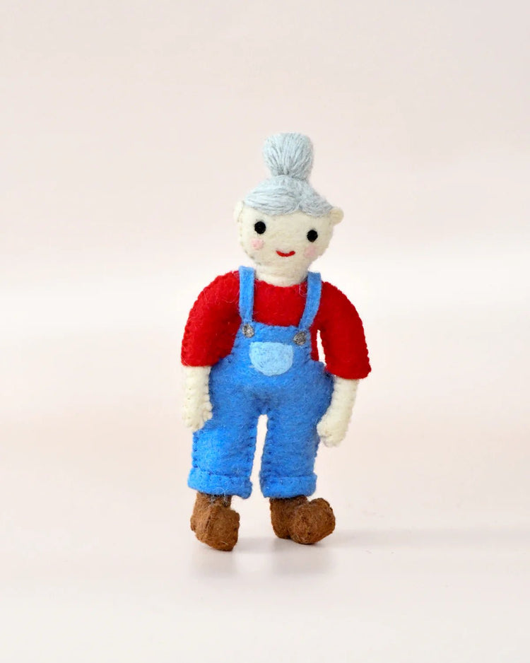 TARA TREASURES | FELT OLD MACDONALD FEMALE FARMER TOY - LITTLE WOOLLY VISION X TARA TREASURES by TARA TREASURES - The Playful Collective