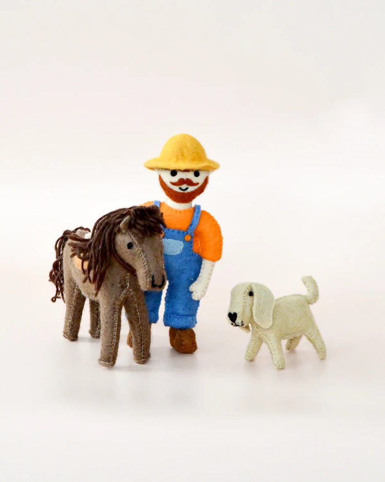 TARA TREASURES | FELT OLD MACDONALD MALE FARMER TOY - LITTLE WOOLLY VISION X TARA TREASURES by TARA TREASURES - The Playful Collective