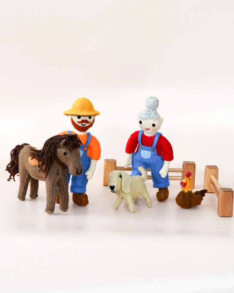 TARA TREASURES | FELT OLD MACDONALD MALE FARMER TOY - LITTLE WOOLLY VISION X TARA TREASURES by TARA TREASURES - The Playful Collective
