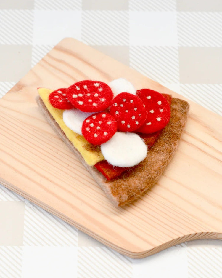 TARA TREASURES | FELT PIZZA SLICE - PEPPERONI by TARA TREASURES - The Playful Collective