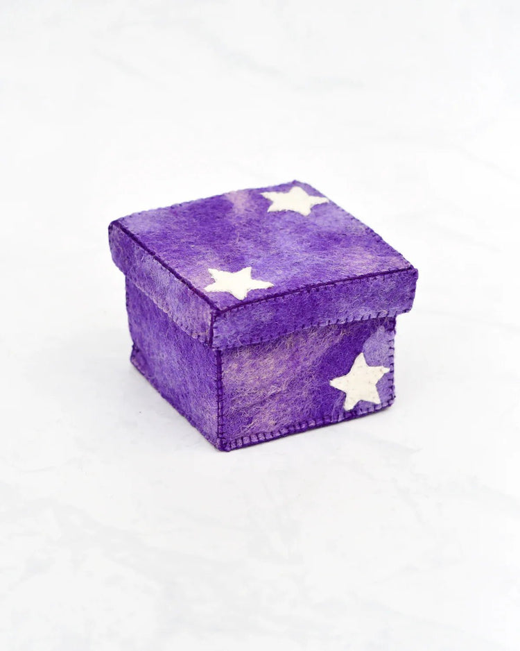 TARA TREASURES | FELT PURPLE MAGIC BOX WITH SMALL PARTS by TARA TREASURES - The Playful Collective