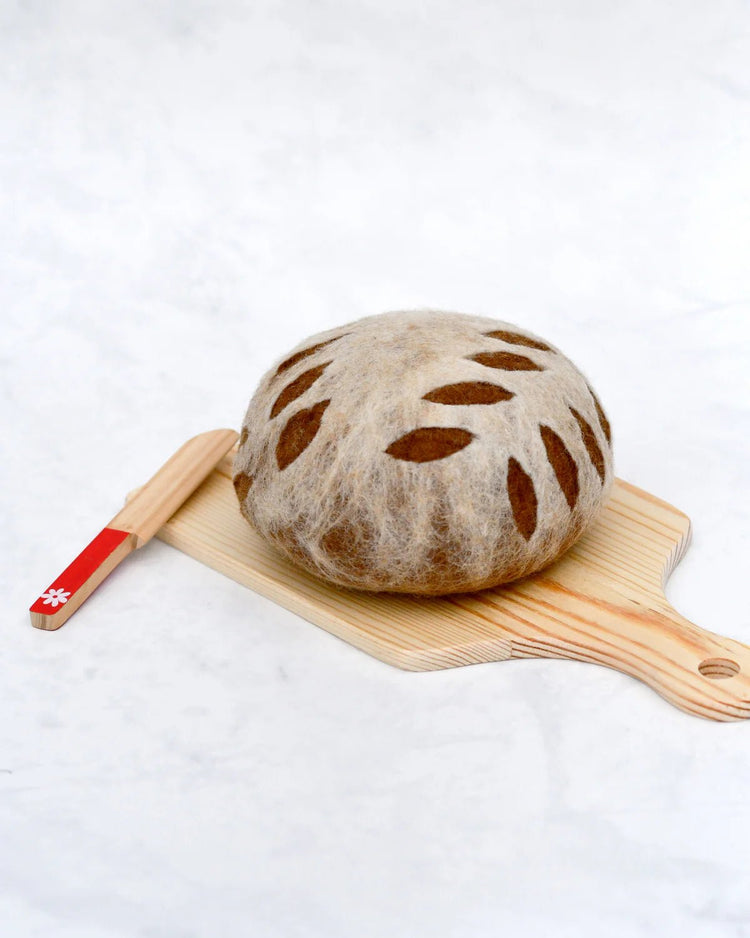 TARA TREASURES | FELT SOURDOUGH BREAD WITH LEAF CUT by TARA TREASURES - The Playful Collective