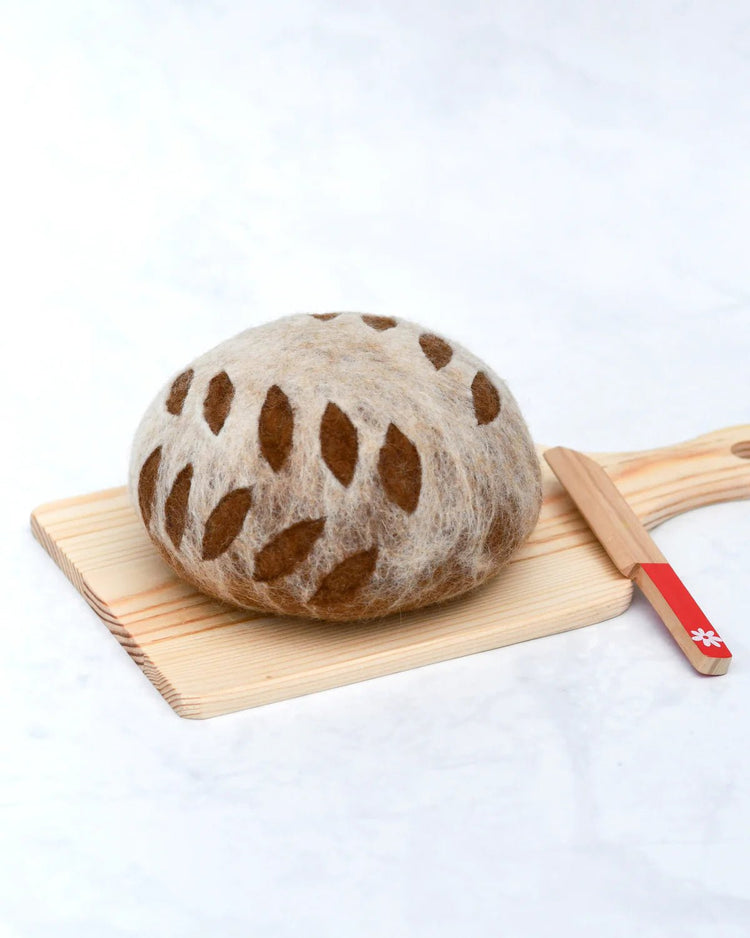 TARA TREASURES | FELT SOURDOUGH BREAD WITH LEAF CUT by TARA TREASURES - The Playful Collective