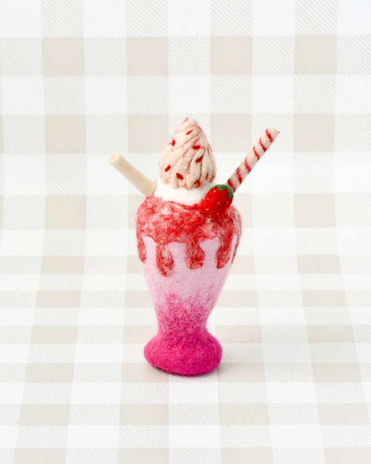 TARA TREASURES | FELT STRAWBERRY MILKSHAKE PLAY FOOD *PRE - ORDER* by TARA TREASURES - The Playful Collective