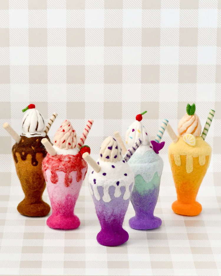 TARA TREASURES | FELT STRAWBERRY MILKSHAKE PLAY FOOD *PRE - ORDER* by TARA TREASURES - The Playful Collective