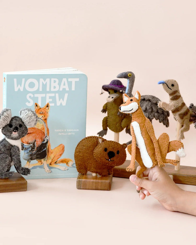 TARA TREASURES | WOMBAT STEW FINGER PUPPET SET (OFFICIAL SCHOLASTIC AUSTRALIA LICENSED) by TARA TREASURES - The Playful Collective