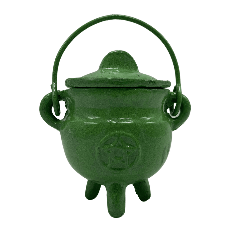 THE PLAYFUL COLLECTIVE | MINI PENTAGRAM CAST IRON CAULDRON - GREEN by THE PLAYFUL COLLECTIVE - The Playful Collective
