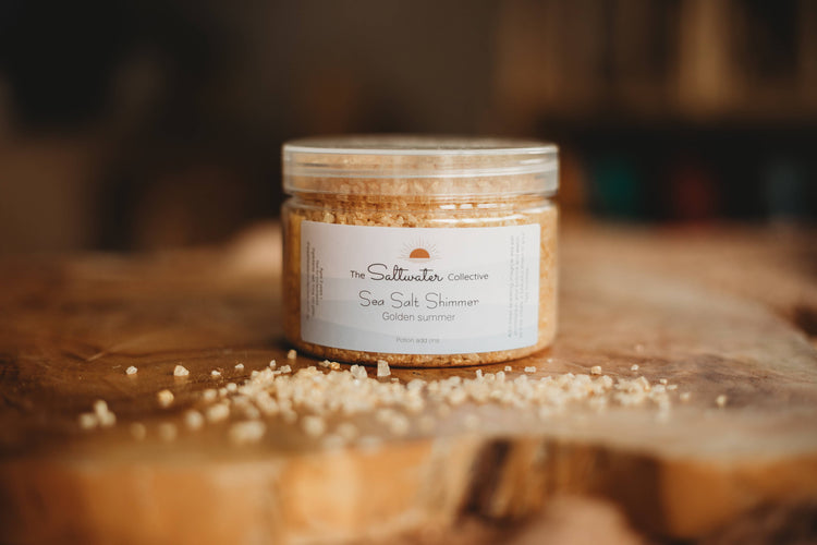 THE SALTWATER COLLECTIVE | GOLDEN SUMMER - SEA SALT SHIMMERS 250G by THE SALTWATER COLLECTIVE - The Playful Collective