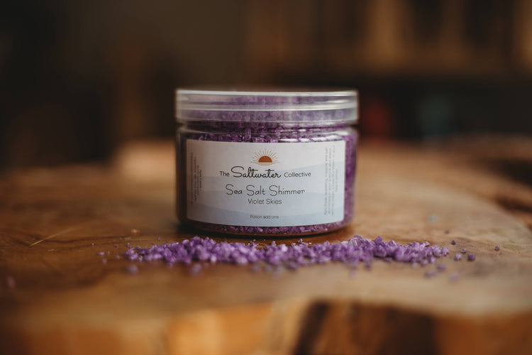 THE SALTWATER COLLECTIVE | VIOLET SKIES - SEA SALT SHIMMERS 250G by THE SALTWATER COLLECTIVE - The Playful Collective