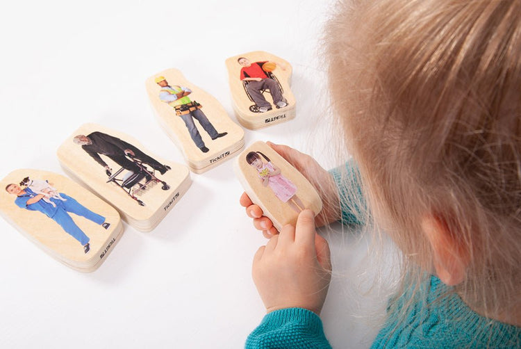 TICKIT | WOODEN COMMUNITY PEOPLE BLOCKS - 32 PIECES by TICKIT - The Playful Collective
