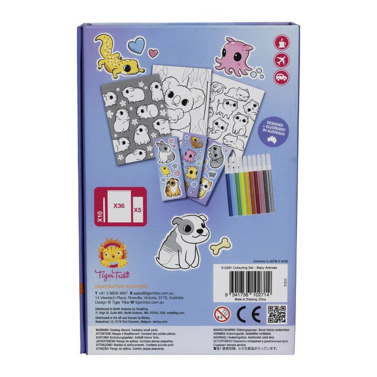 TIGER TRIBE | COLOURING SET - BABY ANIMALS by TIGER TRIBE - The Playful Collective