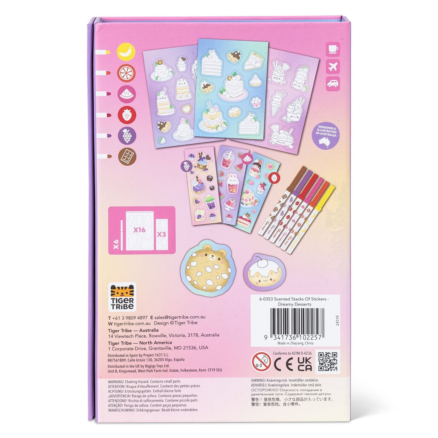 TIGER TRIBE | SCENTED STACKS OF STICKERS - DREAMY DESSERTS by TIGER TRIBE - The Playful Collective