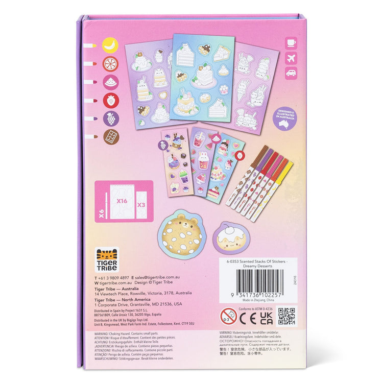 TIGER TRIBE | SCENTED STACKS OF STICKERS - DREAMY DESSERTS by TIGER TRIBE - The Playful Collective
