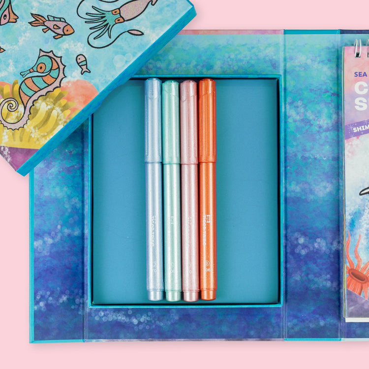 TIGER TRIBE | SHIMMER COLOURING SET - SEA LIFE by TIGER TRIBE - The Playful Collective