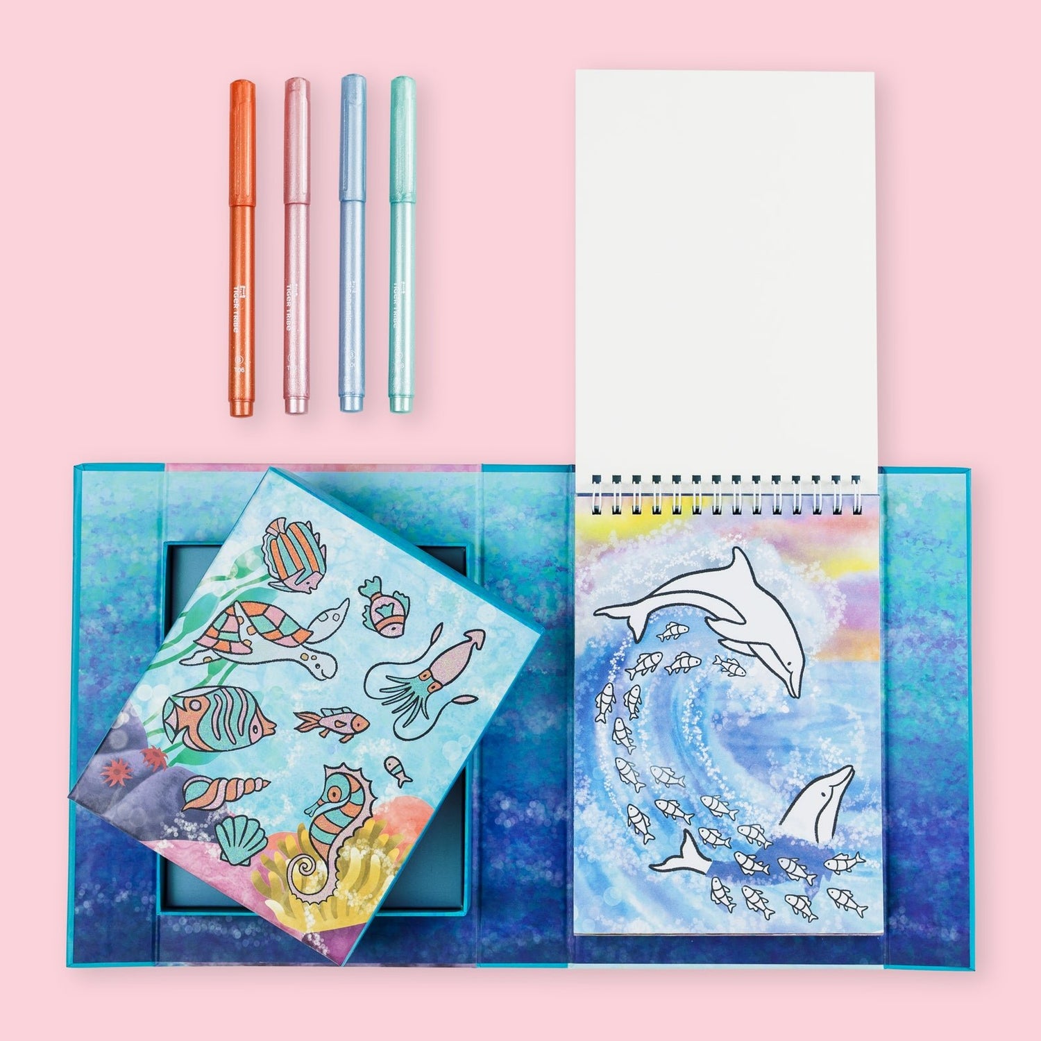 TIGER TRIBE | SHIMMER COLOURING SET - SEA LIFE by TIGER TRIBE - The Playful Collective