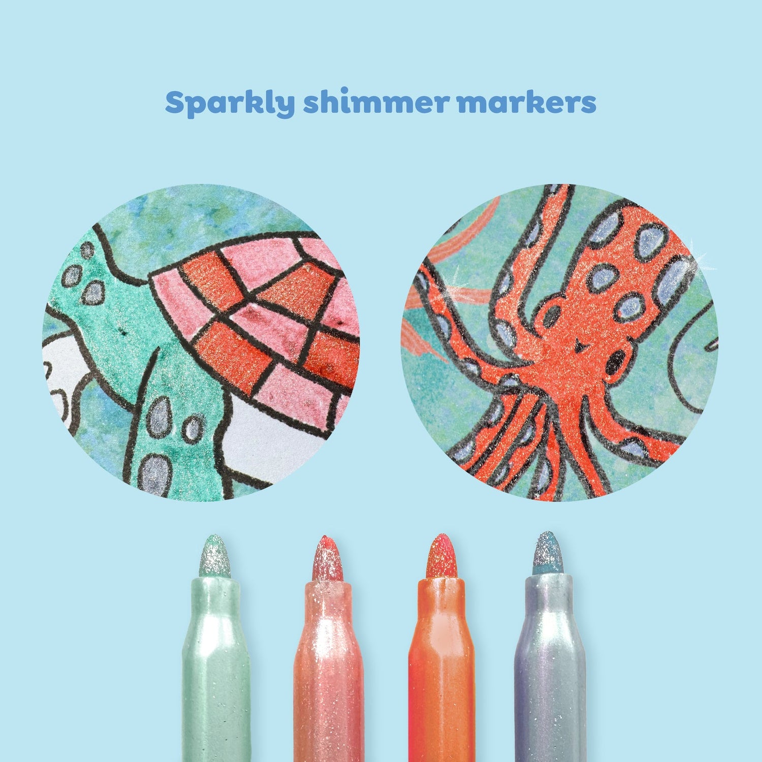 TIGER TRIBE | SHIMMER COLOURING SET - SEA LIFE by TIGER TRIBE - The Playful Collective