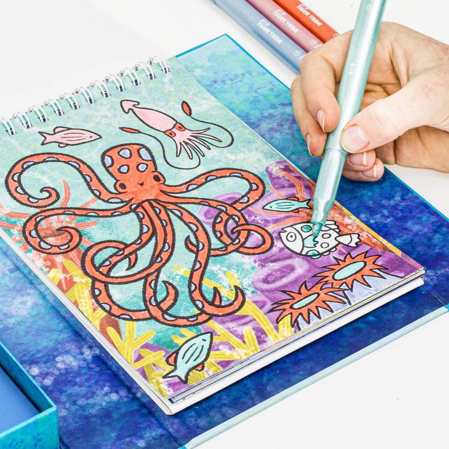 TIGER TRIBE | SHIMMER COLOURING SET - SEA LIFE by TIGER TRIBE - The Playful Collective
