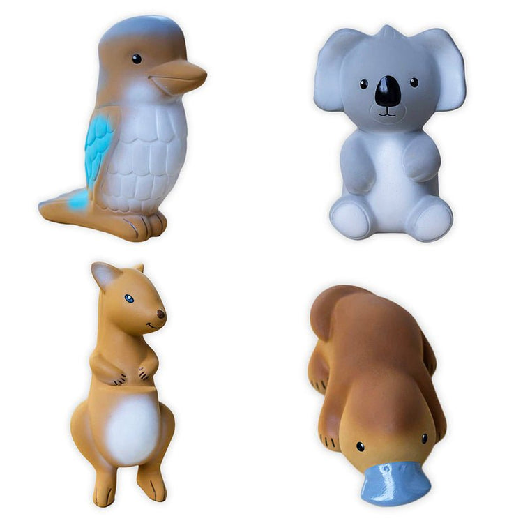 TIKIRI | NATURAL RUBBER BABY RATTLE & BATH TOY SET - MY FIRST AUSTRALIAN ANIMALS by TIKIRI - The Playful Collective