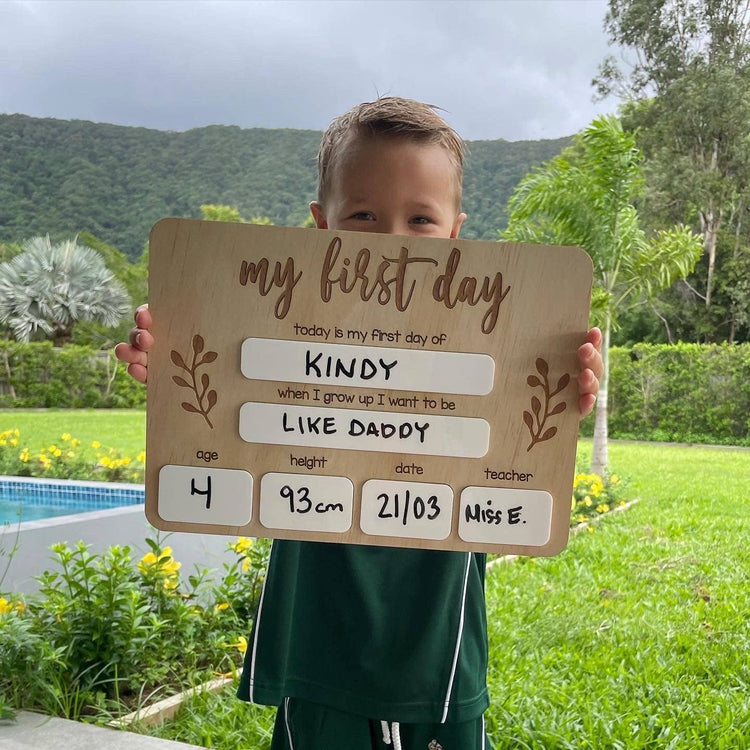 TIMBER TINKERS | FIRST DAY & LAST DAY OF SCHOOL DOUBLE SIDED BOARD Whiteboard by TIMBER TINKERS - The Playful Collective