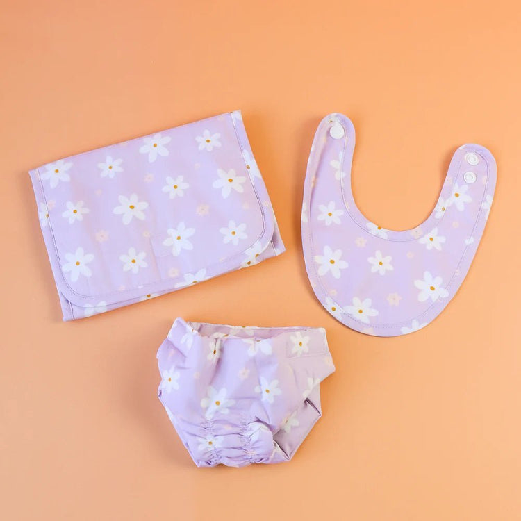 TINY HARLOW | TINY NURTURER'S GIFT PACK - NAPPY BAG, MAGIC MILK & BABY CEREAL - LILAC DAISY by TINY HARLOW - The Playful Collective