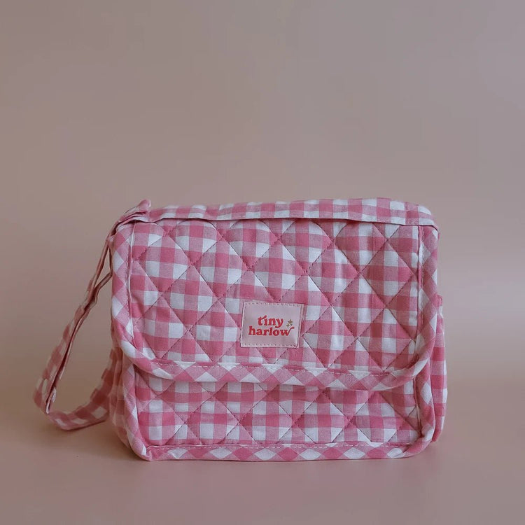 TINY HARLOW | TINY NURTURER'S GIFT PACK - NAPPY BAG, MAGIC MILK & BABY CEREAL - PINK GINGHAM by TINY HARLOW - The Playful Collective